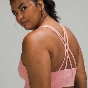 Lululemon Energy Bra Longline *Medium Support, Size 10, Color: Light Pink